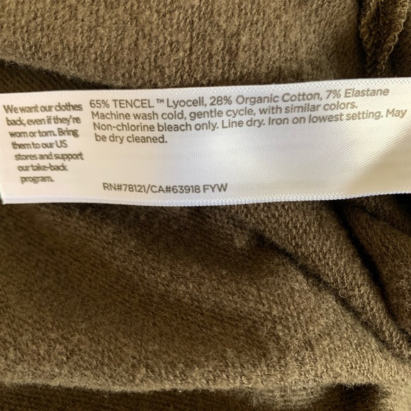 Eileen Fisher Brushed Terry Long Box Top Olive 2X - Picture 5 of 5